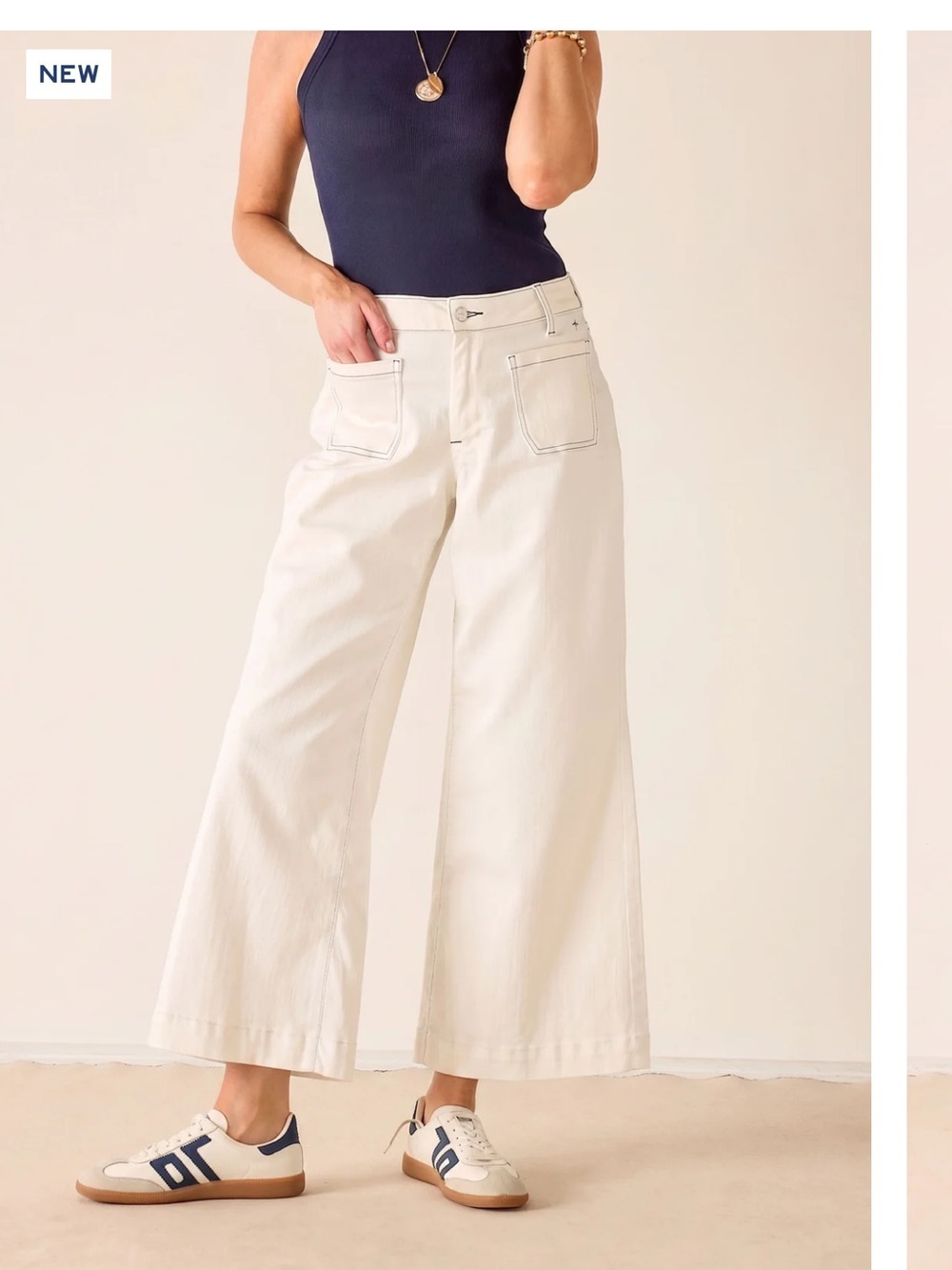 Voyageur White Nomad Cropped Sailor